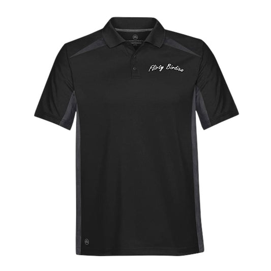FLIRTY BIRDIE POLO (BLACK)